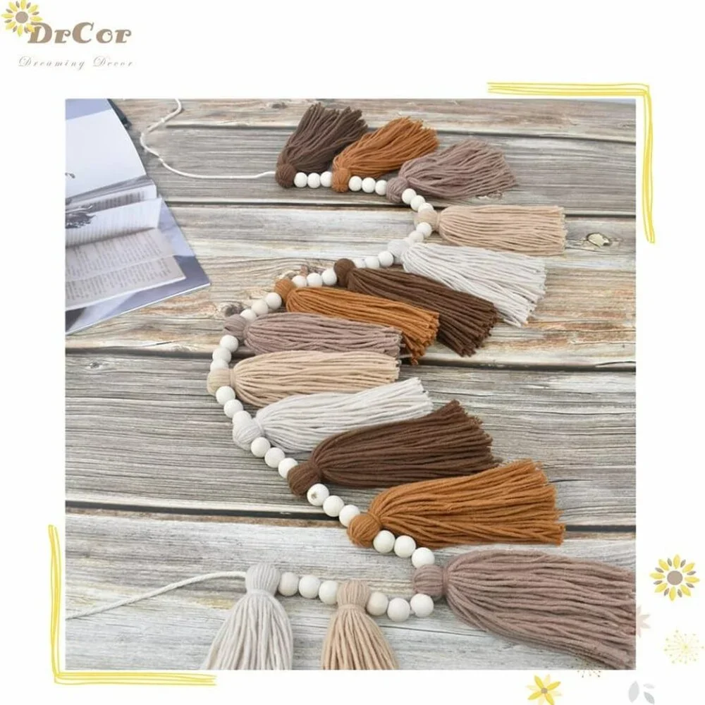 Boho Decor Tassel Garland Bohemian Rope Farmhouse